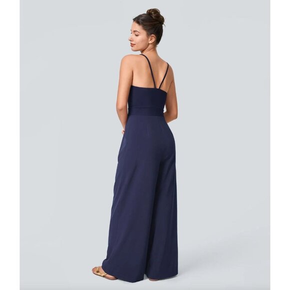 NEW Halara Womens Medium Breezeful Backless Wide Leg Quick Dry Jumpsuit - Picture 5 of 13